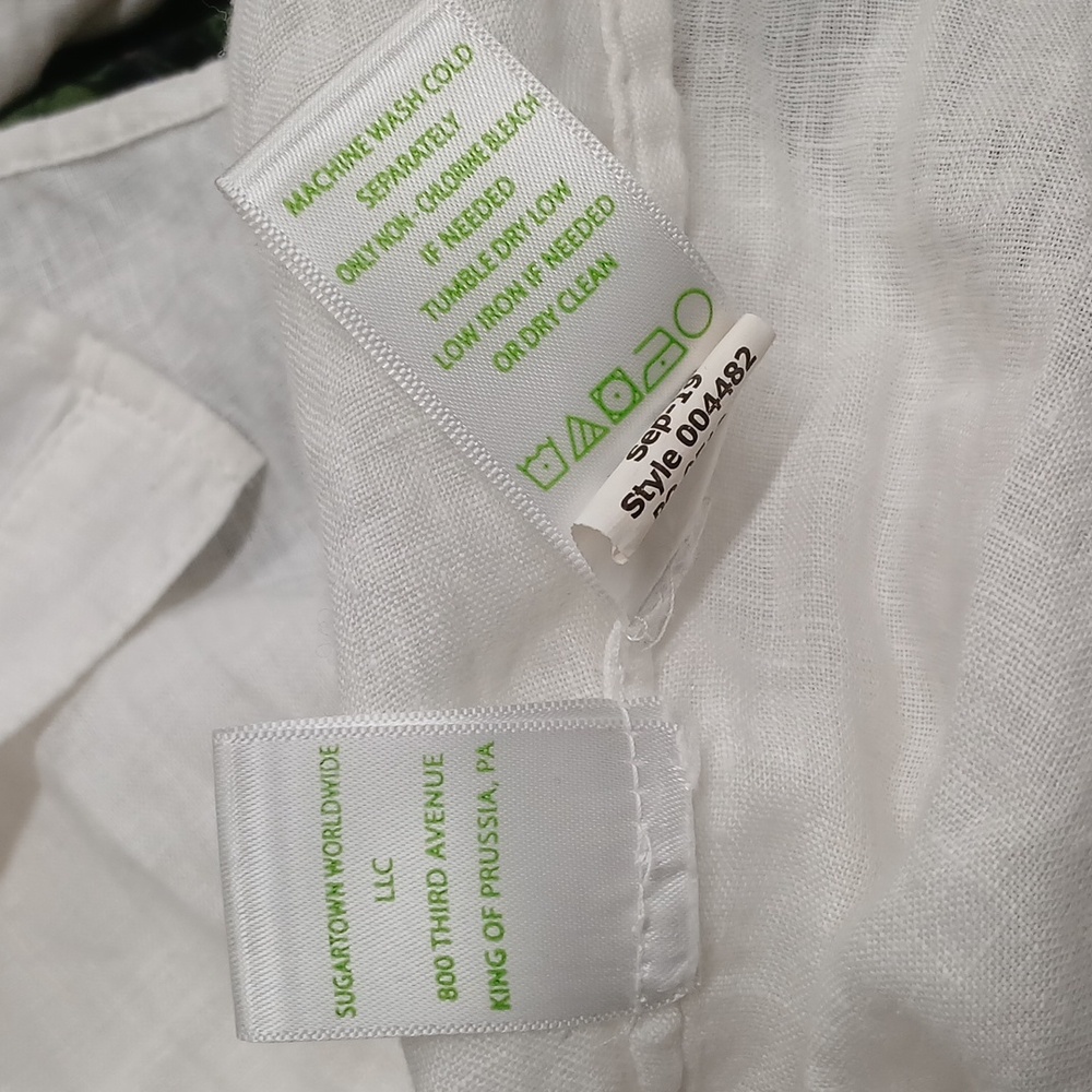 Lilly Pulitzer White Linen Button Down Tunic Natalie Coverup Size Small - Picture 13 of 13